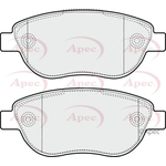 Apec Red Brake Pads With Bolts (PAD1630) Fits: Fiat