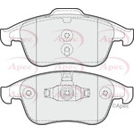 Apec Brake Pads With Retaining Spring (PAD1650) Fits: Renault