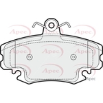 Apec Brake Pads With Spring & Bolts (PAD1658) Fits: Dacia
