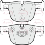 Apec Red Brake Pads With Retaining Spring (PAD1884) Fits: BMW