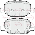 Apec Red Brake Pads With Bolts (PAD1906) Fits: Fiat