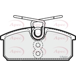 Apec Red Brake Pads With Spring (PAD1911) Fits: Renault