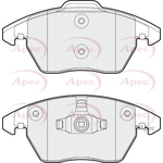 Apec Brake Pads With Retaining Spring (PAD2041) Fits: Audi