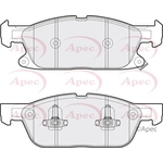 Apec Brake Pads With Retaining Spring (PAD2081) Fits: Ford