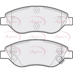 Apec Red Brake Pads With Bolts (PAD2171) Fits: Fiat