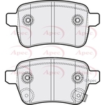 Apec Red Brake Pads (PAD2180) Fits: Fiat