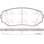 Apec Red Brake Pads With Retaining Spring (PAD2379) Fits: Mitsubishi
