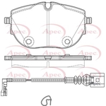 Apec Red Brake Pads (PAD2409) Fits: VW