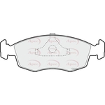 Apec Red Brake Pads With Retaining Spring (PAD532) Fits: Ford