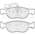 Apec Brake Pads With Retaining Spring (PAD893) Fits: Fiat