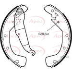 Apec Rear Brake Shoes (SHU552)