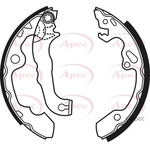 Apec Rear Brake Shoes (SHU584)