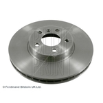 Blue Print Vented Brake Disc (ADB114349) Fits: BMW Front Axle