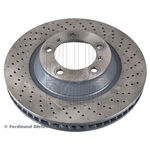 Blue Print Vented Brake Disc - Drilled (ADBP430056) Fits: Porsche Front Axle Right