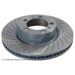 Blue Print Vented Brake Disc - Drilled (ADV1843124) Fits: Porsche Front Axle Left