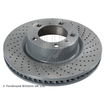 Blue Print Vented Brake Disc - Drilled (ADV1843125) Fits: Porsche Front Axle Right