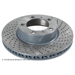 Blue Print Vented Brake Disc - Drilled (ADV1843127) Fits: Porsche Front Axle Right