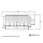 Blue Print Oil Filter With Sealing Ring (ADBP210133)