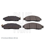 Blue Print Front Brake Pad Set (ADN142183) Fits: Nissan Leaf Electric 