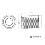 Blue Print Air Filter (ADBP220135) Fits: Isuzu