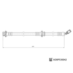 Blue Print Brake Hose (ADBP530042) Fits: Nissan Front Axle Left