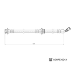 Blue Print Brake Hose (ADBP530043) Fits: Nissan Front Axle Right