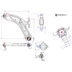 Blue Print Control Arm With Ball Joint (ADBP860211) Fits: Nissan Front Axle Left