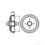 Bosch Brake Drum (DB220) - 0986477149