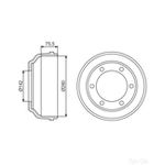 Bosch Brake Drum (DB266) - 0986477195
