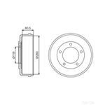 Bosch Brake Drum (DB274) - 0986477203