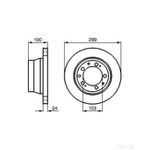 Bosch Single Brake Disc (BD350) - 0986478419