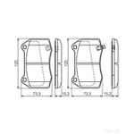 BOSCH Brake Pad Set (0986494310)