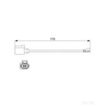 Bosch Wear Sensor Front Brake Pad (AP612) - 1987474512