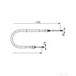Bosch Brake Cable Bc842 - 1987477235