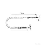 Bosch Handbrake Cable Bc1084 - 1987482190