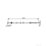 Bosch Handbrake Cable Bc1093 - 1987482199
