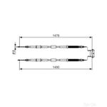 Bosch Brake Cable Bc1166 - 1987482282