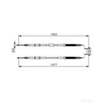 Bosch Brake Cable Bc1167 - 1987482283