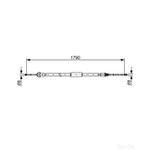 Bosch Brake Cable Bc2495 - 1987482495