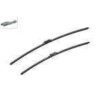 Bosch AeroTwin Flat Windscreen Wiper Blade Set 800/700mm (A865S)