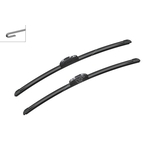 BOSCH AeroTwin Retrofit Flat Windscreen Wiper Set 530/530mm Hook Fitting AR992S