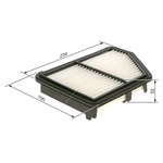 BOSCH Air Filter Insert (F026400576) Fits: Honda
