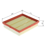 BOSCH Air Filter Insert (F026400728) Fits: Ford