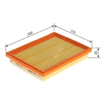 BOSCH Air Filter Insert (F026400842) Fits: Renault