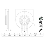 Bosch Vented Brake Disc (0986479E49)