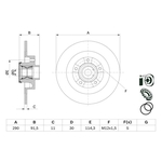 BOSCH Brake Disc (0986479F42) Fits: Renault