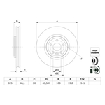 Bosch Vented Brake Disc (0986479G32)