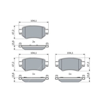 Bosch Brake Pad Set With Anti Squeak Plate (986460010) Fits: Mazda