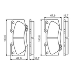 Bosch Brake Pad Set (986495352) Fits: Toyota