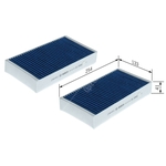 BOSCH Cabin Air Filter - Activated Carbon (0986628660) Fits: Mercedes